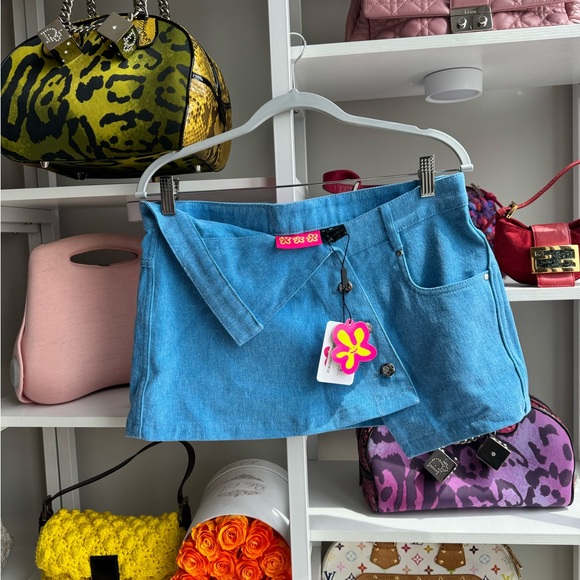 Marshall Columbia Asymmetrical Blue Jean Skirt 🦋 - Picture 3 of 7